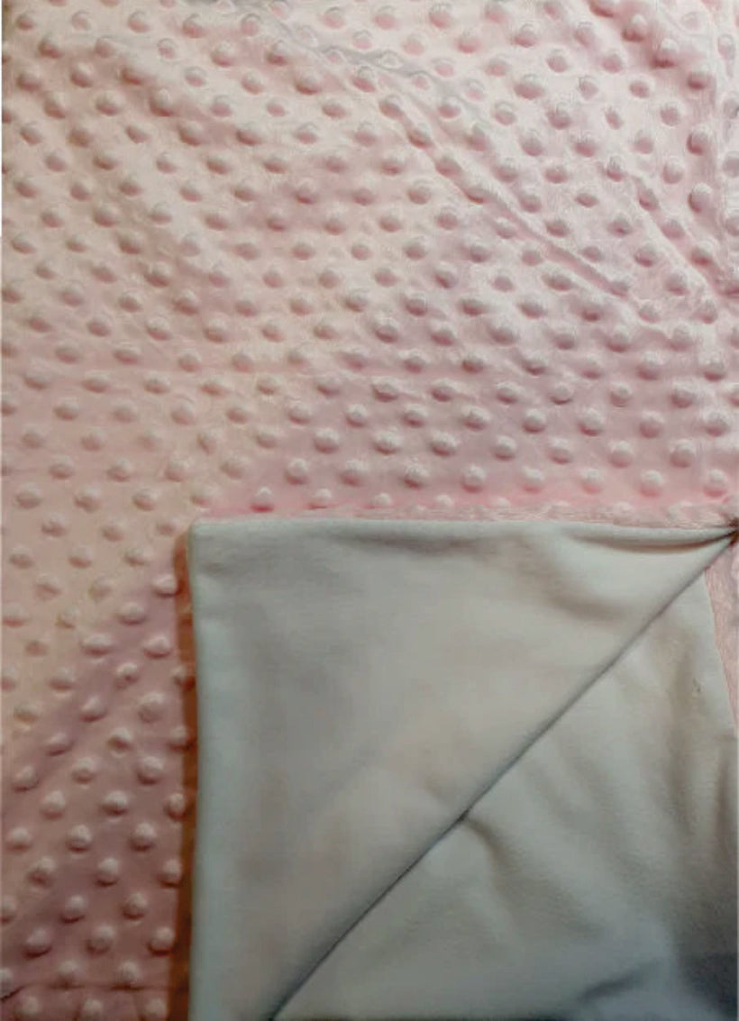 Minky Dot Baby Blanket Pink & Blue