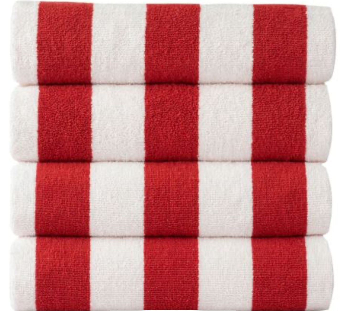 Stripped Towel Red