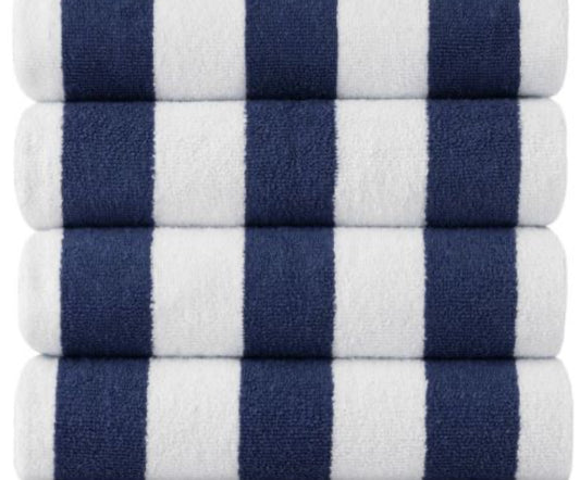 Stripped Towel Navy